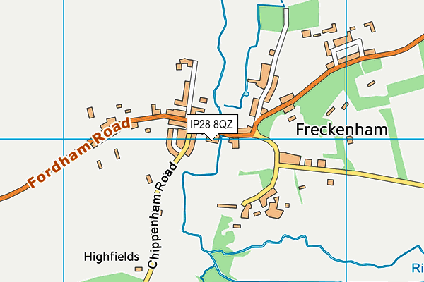 IP28 8QZ map - OS VectorMap District (Ordnance Survey)