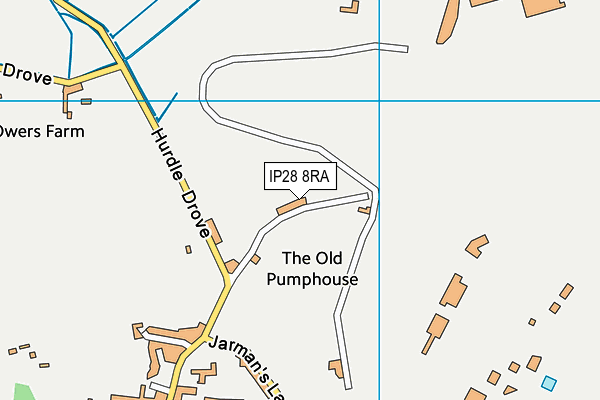 IP28 8RA map - OS VectorMap District (Ordnance Survey)