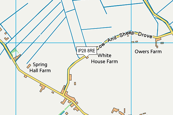 IP28 8RE map - OS VectorMap District (Ordnance Survey)