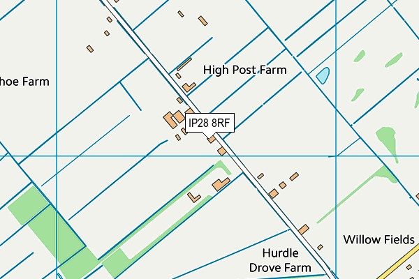 IP28 8RF map - OS VectorMap District (Ordnance Survey)