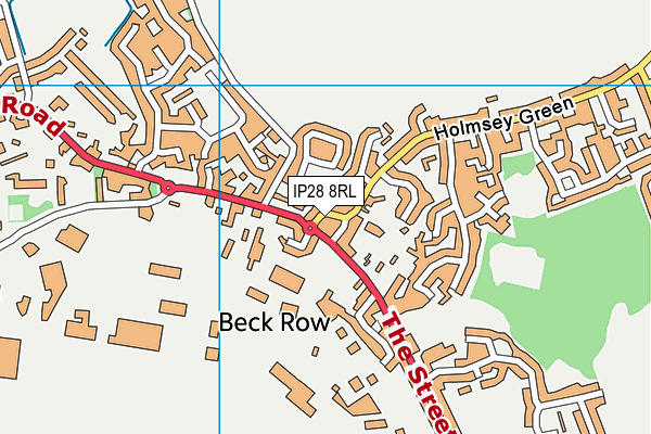 IP28 8RL map - OS VectorMap District (Ordnance Survey)