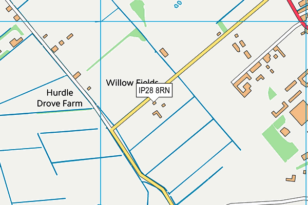 West Suffolk Golf Centre (Closed) map (IP28 8RN) - OS VectorMap District (Ordnance Survey)