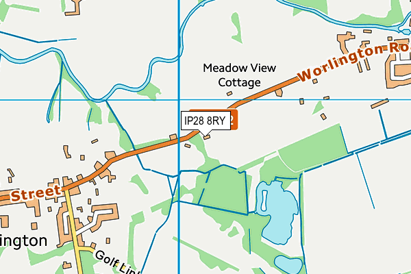 IP28 8RY map - OS VectorMap District (Ordnance Survey)