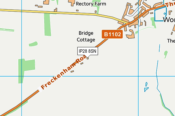 IP28 8SN map - OS VectorMap District (Ordnance Survey)