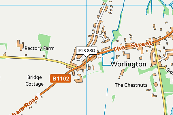 IP28 8SQ map - OS VectorMap District (Ordnance Survey)