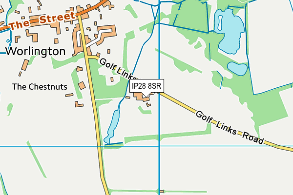 IP28 8SR map - OS VectorMap District (Ordnance Survey)