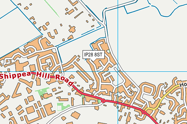 IP28 8ST map - OS VectorMap District (Ordnance Survey)