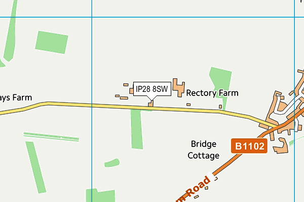 IP28 8SW map - OS VectorMap District (Ordnance Survey)