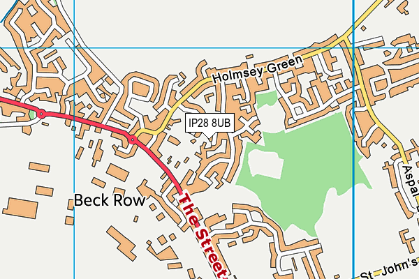 IP28 8UB map - OS VectorMap District (Ordnance Survey)