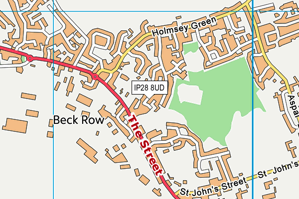 IP28 8UD map - OS VectorMap District (Ordnance Survey)