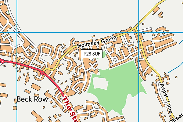 IP28 8UF map - OS VectorMap District (Ordnance Survey)