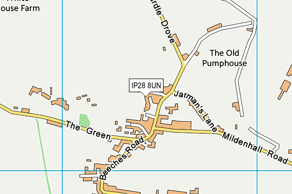 IP28 8UN map - OS VectorMap District (Ordnance Survey)
