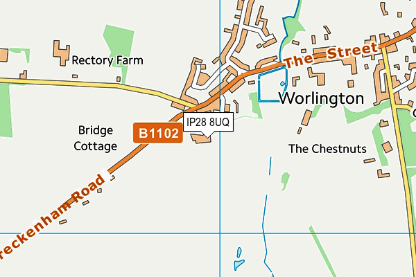 IP28 8UQ map - OS VectorMap District (Ordnance Survey)