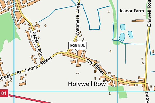 IP28 8UU map - OS VectorMap District (Ordnance Survey)