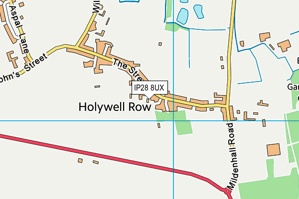 IP28 8UX map - OS VectorMap District (Ordnance Survey)