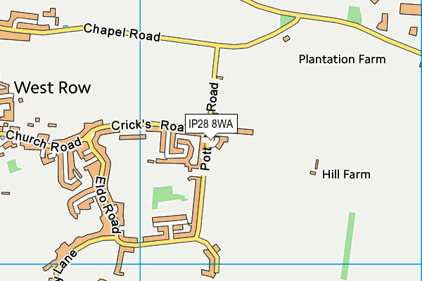 IP28 8WA map - OS VectorMap District (Ordnance Survey)