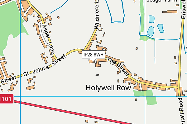 IP28 8WH map - OS VectorMap District (Ordnance Survey)