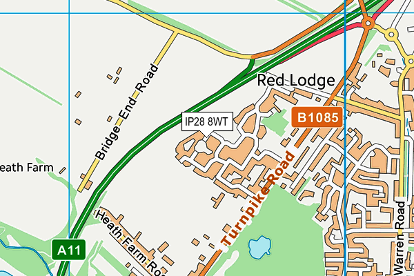 IP28 8WT map - OS VectorMap District (Ordnance Survey)