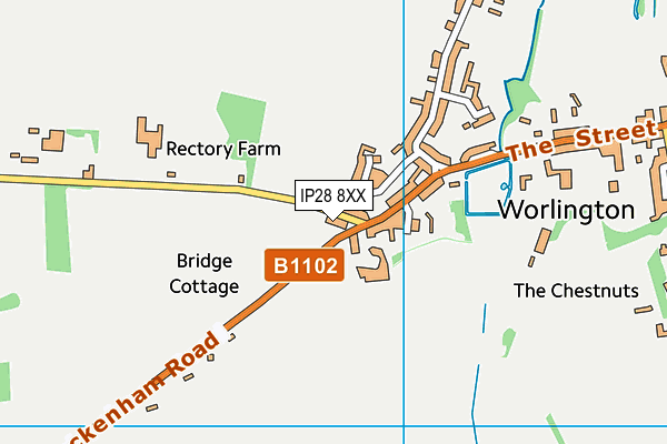 IP28 8XX map - OS VectorMap District (Ordnance Survey)