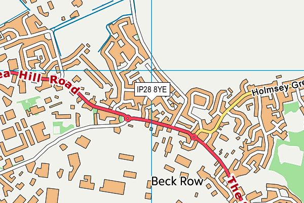 IP28 8YE map - OS VectorMap District (Ordnance Survey)