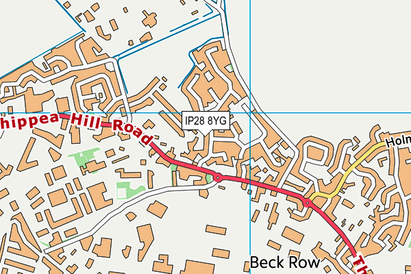 IP28 8YG map - OS VectorMap District (Ordnance Survey)