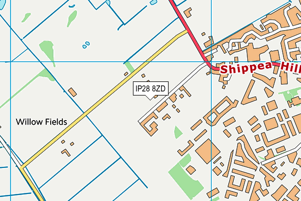 IP28 8ZD map - OS VectorMap District (Ordnance Survey)