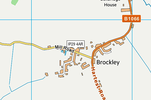 IP29 4AR map - OS VectorMap District (Ordnance Survey)