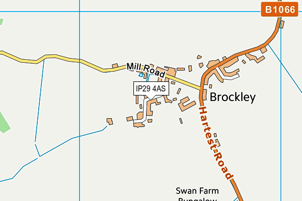 IP29 4AS map - OS VectorMap District (Ordnance Survey)