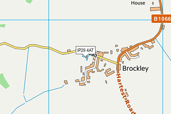 IP29 4AT map - OS VectorMap District (Ordnance Survey)