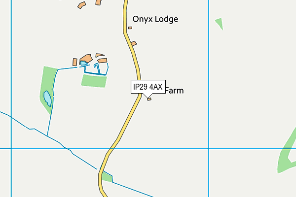 IP29 4AX map - OS VectorMap District (Ordnance Survey)