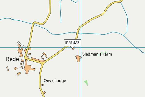 IP29 4AZ map - OS VectorMap District (Ordnance Survey)