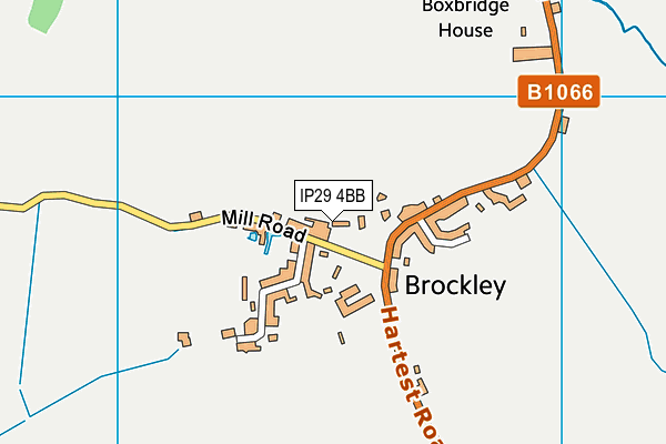 IP29 4BB map - OS VectorMap District (Ordnance Survey)
