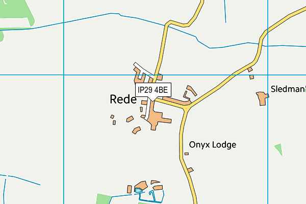 IP29 4BE map - OS VectorMap District (Ordnance Survey)