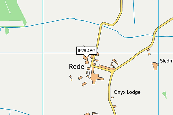 IP29 4BG map - OS VectorMap District (Ordnance Survey)