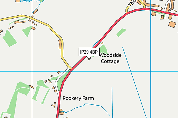 IP29 4BP map - OS VectorMap District (Ordnance Survey)