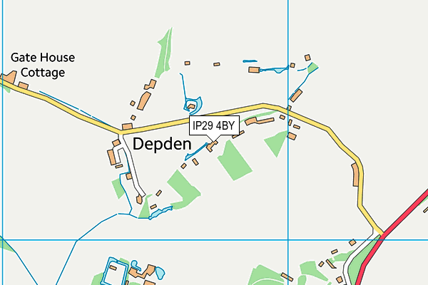 IP29 4BY map - OS VectorMap District (Ordnance Survey)