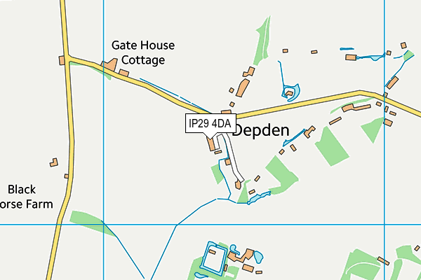 IP29 4DA map - OS VectorMap District (Ordnance Survey)