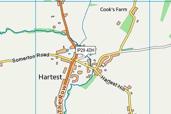 IP29 4DH map - OS VectorMap District (Ordnance Survey)