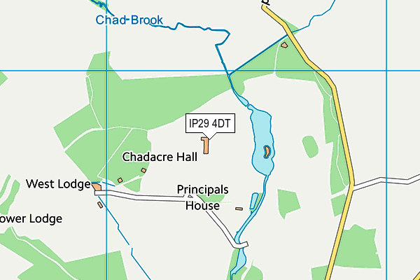 IP29 4DT map - OS VectorMap District (Ordnance Survey)