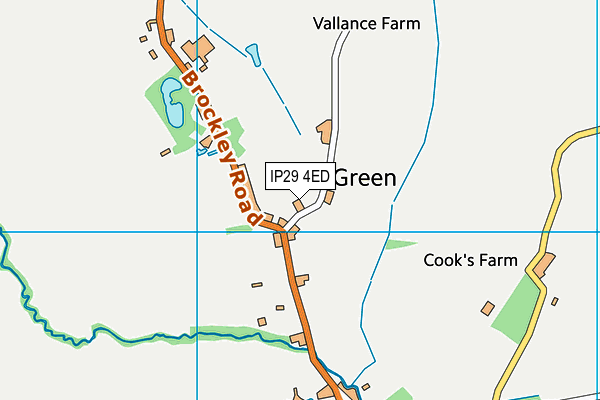 IP29 4ED map - OS VectorMap District (Ordnance Survey)