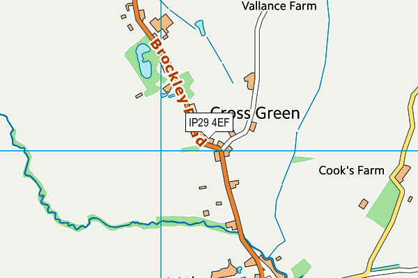 IP29 4EF map - OS VectorMap District (Ordnance Survey)