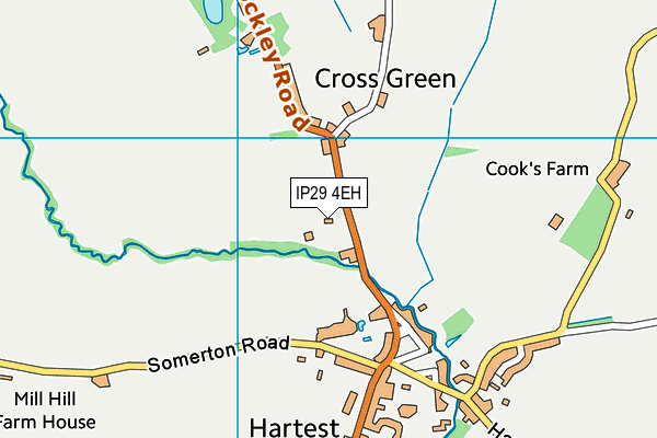 IP29 4EH map - OS VectorMap District (Ordnance Survey)