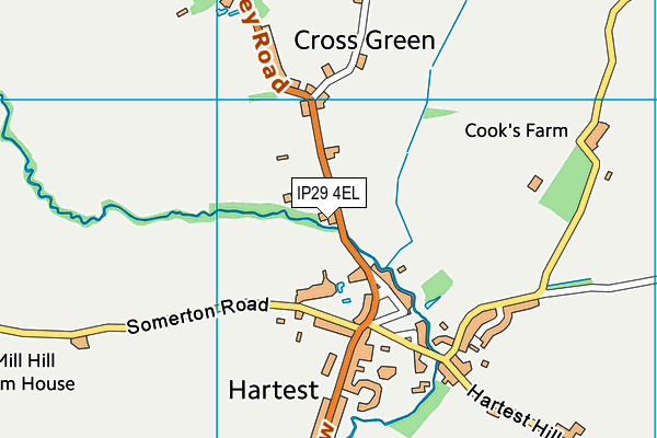 IP29 4EL map - OS VectorMap District (Ordnance Survey)