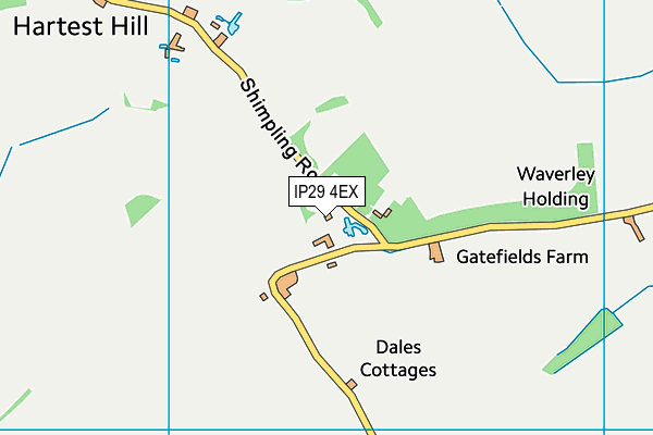 IP29 4EX map - OS VectorMap District (Ordnance Survey)