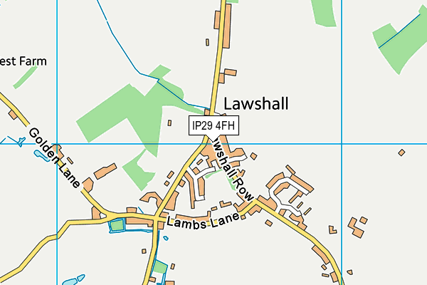 IP29 4FH map - OS VectorMap District (Ordnance Survey)