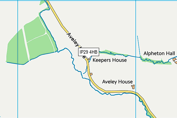 IP29 4HB map - OS VectorMap District (Ordnance Survey)