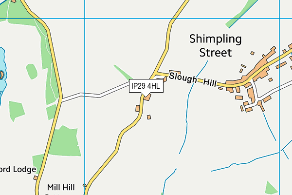 IP29 4HL map - OS VectorMap District (Ordnance Survey)