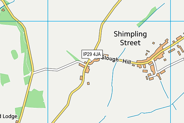 IP29 4JA map - OS VectorMap District (Ordnance Survey)