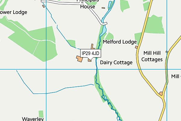 IP29 4JD map - OS VectorMap District (Ordnance Survey)