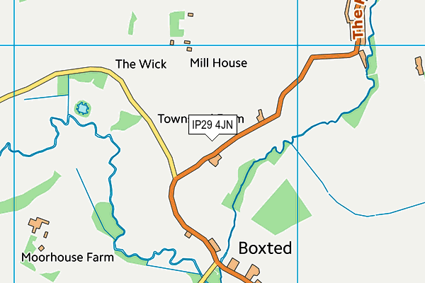 IP29 4JN map - OS VectorMap District (Ordnance Survey)